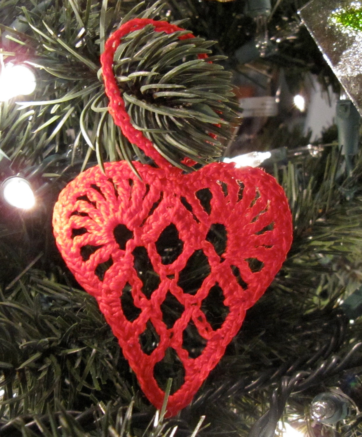 Heart, Crocheted Ornament