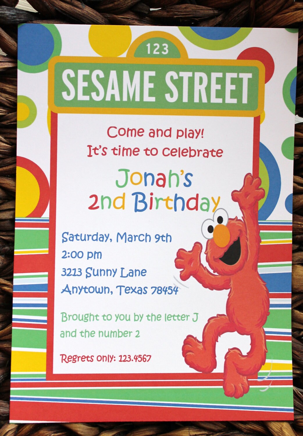 Sesame Street Party Invitations 5