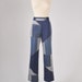 1960's Faux Patchwork Bell Bottom Pants - High Waisted