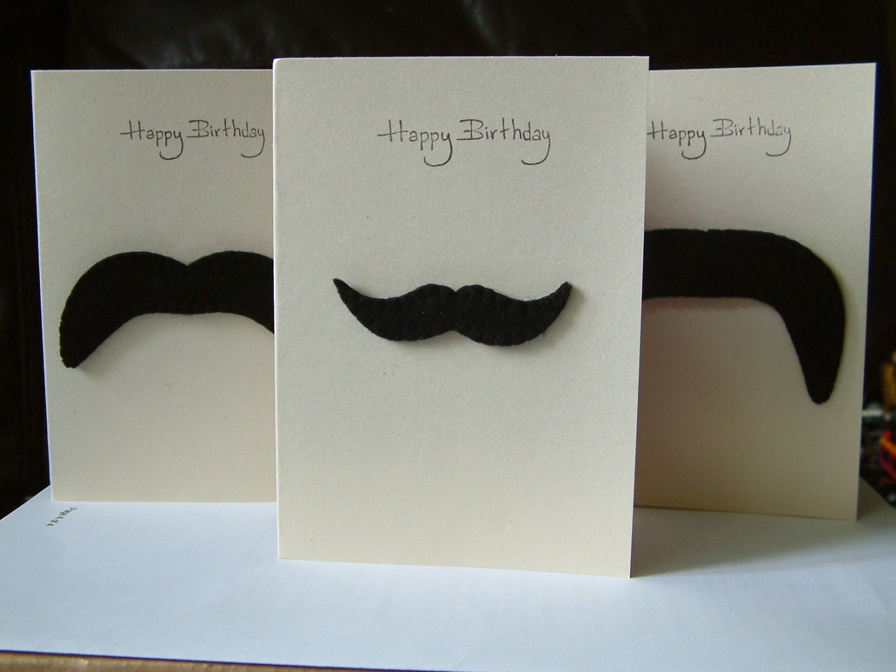 Birthday Card Moustache With Wearable Moustache By Michellegood