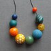 SALE - playlot necklace - vintage lucite and gunmetal chain