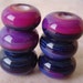 Boro handmade lampwork fuschia blue HONKY TONK