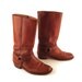 Frye Harness Boots Vintage 1980s Brown Leather Men's size 10 D