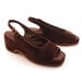 Sandals Vintage 1970s Cobbies Chocolate Brown Suede Leather Wedges Women's 6
