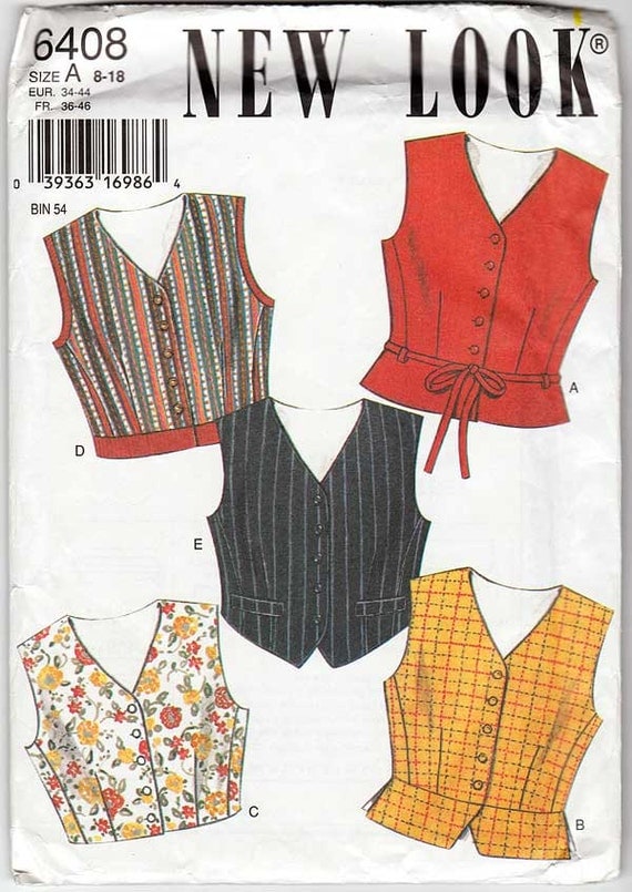 Misses' Vest Pattern Simplicity New Look 6408 Women's