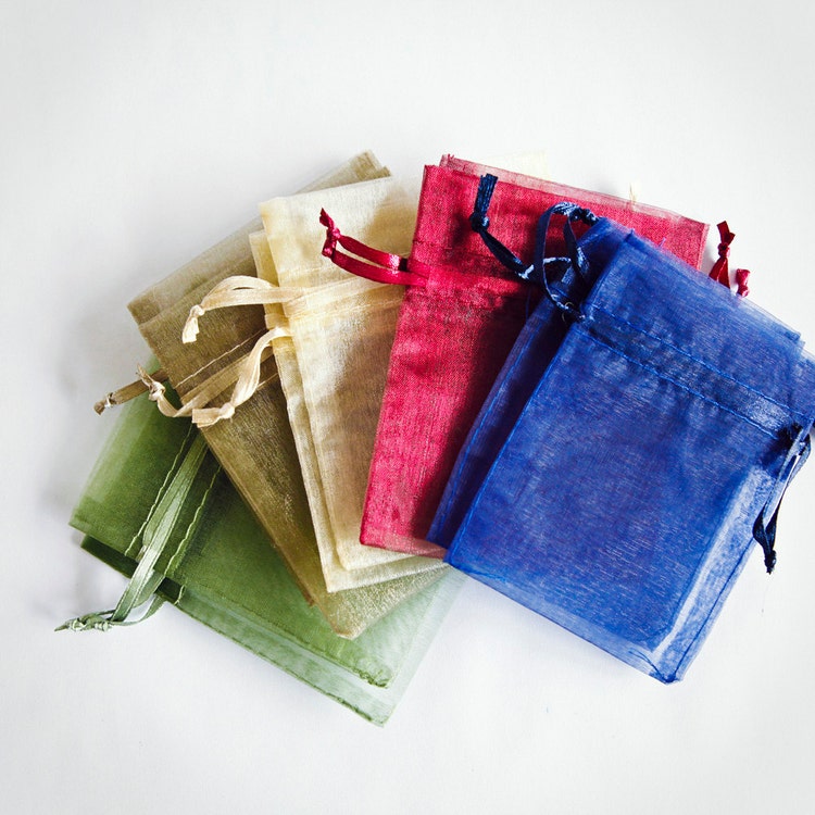 100 Organza Bags 3x4 inch multi color by BeautifulAdditions