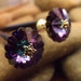 Heliotrope Blossoms- Vintage Swarovski Crystal Flower Hairsticks with Ornate Accents