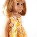 American Girl Doll Clothes Trendy 18" Inch Doll Clothing Modern Retro Peplum Dress Orange Yellow by PattiKuz