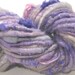 handspun sparkly corespun art yarn Violet Silver Leaf 42 yds purple lavender silver merino wool, sparkle, glitz, firestar, bamboo