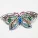 Vintage CZECHOSLOVAKIA Large RHINESTONE BUTTERFLY Brooch