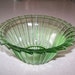 Jeanette Glass SIERRA Pinwheel Green Depression Glass 8-1/2 Inch Berry Bowl