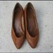 Size 8 Tan Wingtip Leather High Heels Pumps