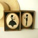 RESERVED FOR Luana Petrov - Vintage Chalkware Plaques Silhouette Pair