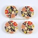 Wooden Buttons - Japanese Traditional Plum Flower Branch (4 in a set, D1.5CM)