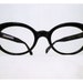 RESERVED Expanded Black Horn Rimmed Cat Eye Eyeglasses Frame, Bubble Mod Cats or Sunglasses. Rodenstock