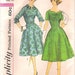 Vintage Simplicity Sewing Pattern 3227 1950's Mad Men Princess-line Party Dresses Uncut Bust 45