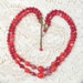 Luscious Vintage Red Beaded Necklace