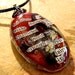 Book Page Words Resin Pendant Necklace Feather Fairy Wing Snake Twig Green Grass Faux Leather Copper Red Brown Large Oval Boheman Jewelry