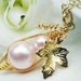 Mother And Daughter Personalized Gold Necklace Choose the color Swarovski pearl.
