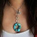 Reserved (Balance)- The Elemental Pools - Turquoise Sterling Silver Necklace