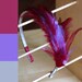 Bright fuchsia and purple feathered hair band/head band. Fascinator. Magenta. Comfortable, flexible and natural. 0045