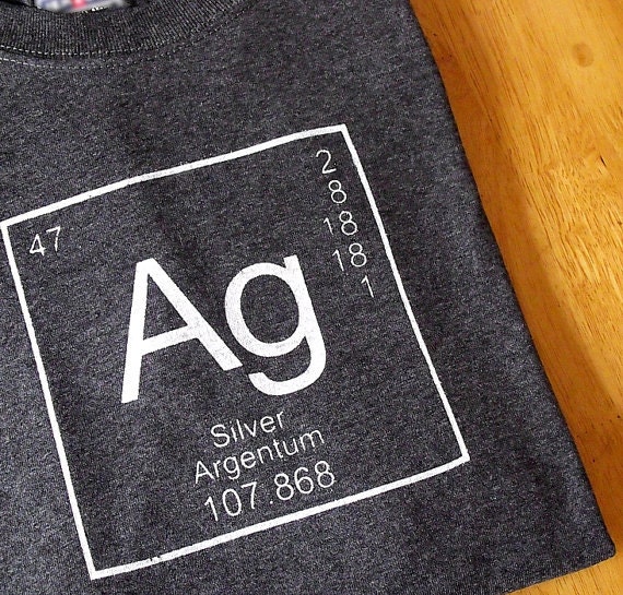 silver print t shirt