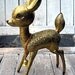 Reserved for Keryn.....Vintage deer figurine, gold sparkles for Christmas