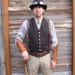 Chocolate Brown Leather Steampunk Suspender Belt with Antiqued Brass Hardware