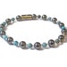 Agate and Black Magnetic Hematite Bracelet, Magnetic Bracelet, High Power Magnetic Jewelry, Hematite Health Jewelry, Hematite Anklet