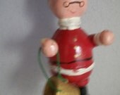 Santa Wooden Figurine - Christmas Tree Ornament