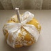 Mustard Yellow Damask Decorative Pumpkin Fall Decor