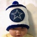 Custom handmade knit NFL Dallas Cowboys baby booties 0-12M-cute gift photos
