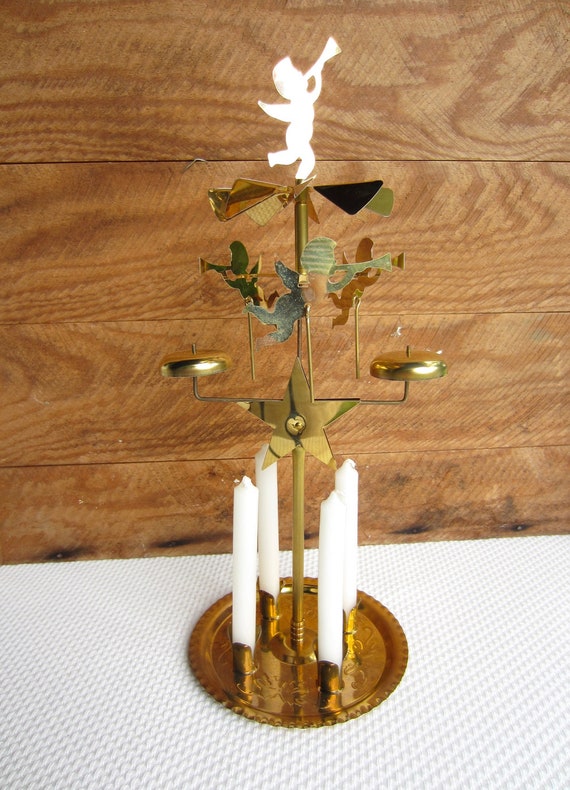 Vintage Swedish Angel Chimes Party Chimes with Box of Candles