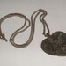 sale-1956 ELVIS heart pendant necklace signed item very rare silvertone with guitar