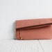 Fold Over Vegan Clutch in Adobe Pink