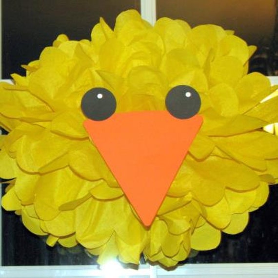 Chick tissue paper pompom kit Old MacDonald farm party Il_570xn
