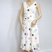 Vintage Summer Dress / Pretty Woman Dress / Full Skirt / Ruched Waist / Geometric Design / Size 10 / Sundress