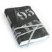 Leather Journal - Gun Powder Vintage Newspaper Black and White Leather Journal Notebook Sketchbook Diary