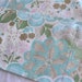 Vintage Pillowcases - Tropical Flowers in Tan and Aqua - Standard Size Pair