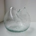 Vintage BLENKO GLASS Pinched Ivy Vase No. 39 - Crystal Crackle