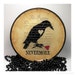 The Raven decoupage glass plate, macabre home decor, gothic Poe, broken heart, nevermore, Halloween