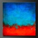 On Hold For Ivette- Eruption - 24 x 24 - Abstract Acrylic Painting on Canvas - Contemporary Wall Art