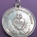 Antique Religious Medal French Sterling Silver Virgin Mary Sacred Heart Signed Waag SS508
