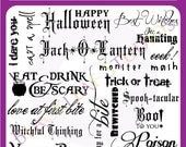 Halloween Word Art -Scrapbooking Titles, October 31st Titles, Scary Greetings - Personal & Commercial Il_170x135