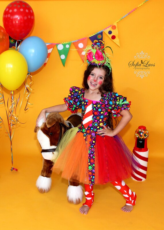 Items similar to Clown Costume 7 custom boutique Halloween costume ...