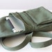 Mens messenger bag in green canvas - MINI version , Cyber Monday Etsy