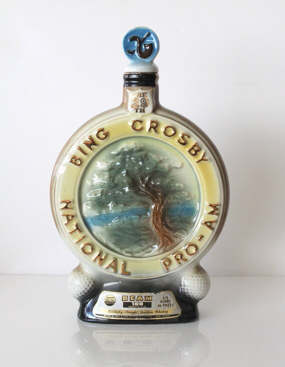 Vintage Bing Crosby Jim Beam Collectible Liquor Bottle by