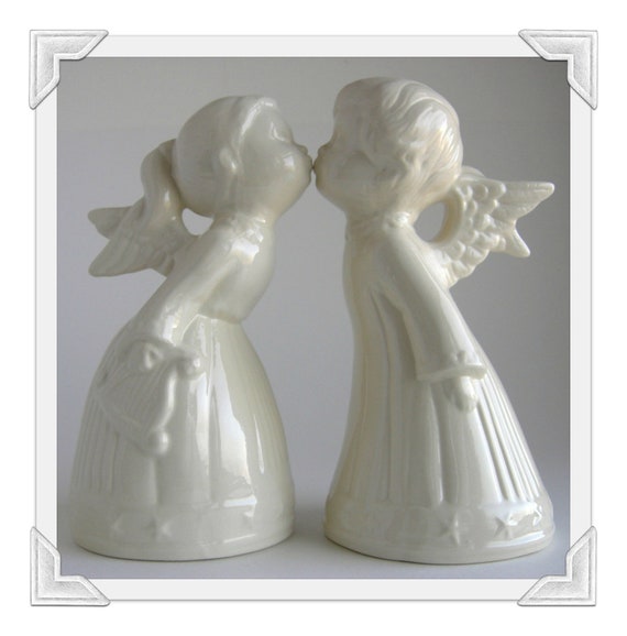Vintage Kissing Angel Figurines Set of 2