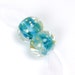 Handmade lampwork beads - Oceanic - blue, sea green, silver wire, glass beads, earring beads