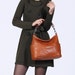 Leather hobo Jolie medium caramel---Adeleshop handmade Leather bag Messenger Diaper bag Shoulder bag Tote Handbag Hip bag Women